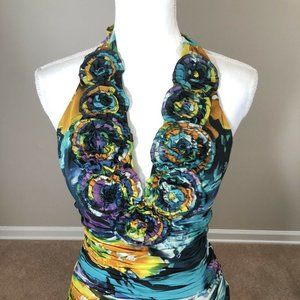 Adrianna Papell Boutique Chiffon Halter Dress 8 Mu